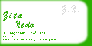 zita nedo business card