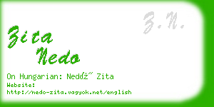 zita nedo business card